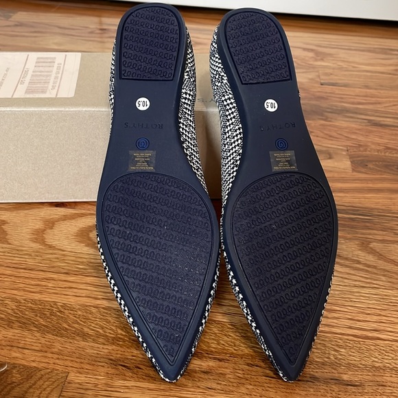 BNIB Rothys Navy Houndstooth Points 10.5 - Picture 4 of 4